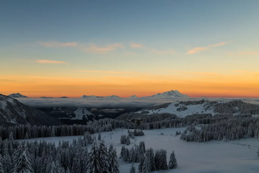 Por do sol Avoriaz